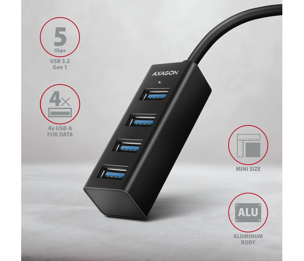 Axagon HUE-M1C SuperSpeed USB-C MINI hub - 1485466 - zdjęcie 2